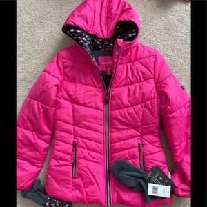 Brand New London Fog Hooded Fleece Lining Jacket